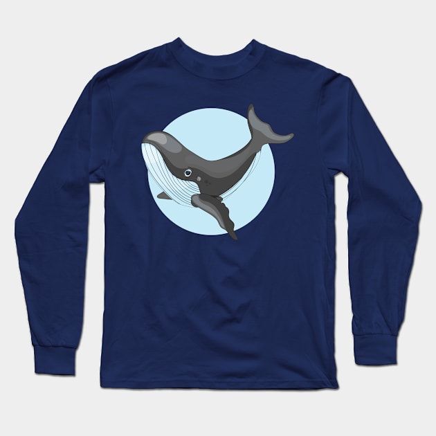 Whale Long Sleeve T-Shirt by nickemporium1